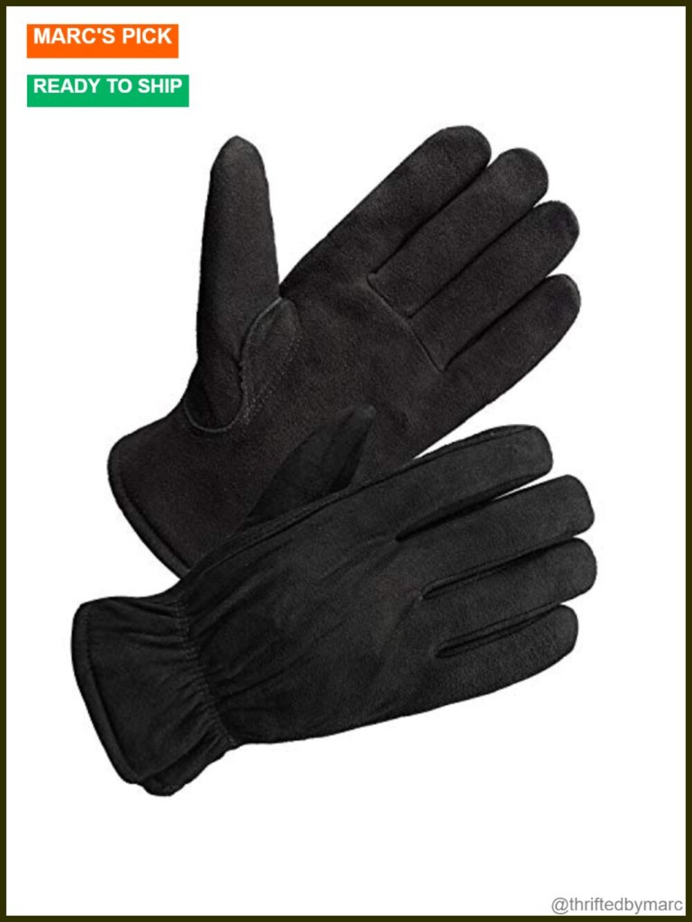 Genuine Deerskin Suede 3M Thinsulate Winter Work Gloves for Cold Weather